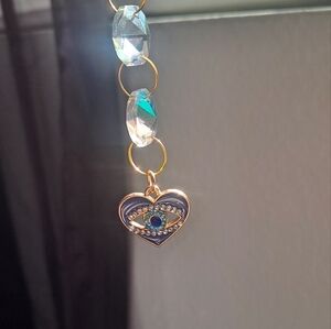 Evil Eye Heart Mini Suncatcher Or Purse Charm